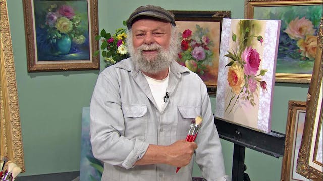 Rosen mit Spitzenborte